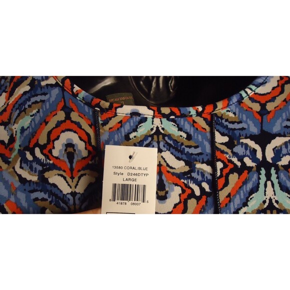 Serenade NY Fit & Flare Multicolored Geometric Print Dress Womens Size Large - Picture 5 of 12